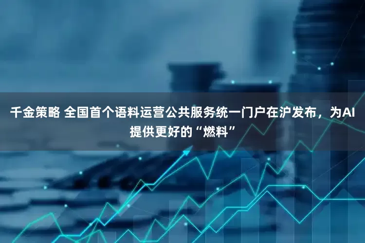 千金策略 全国首个语料运营公共服务统一门户在沪发布，为AI提供更好的“燃料”